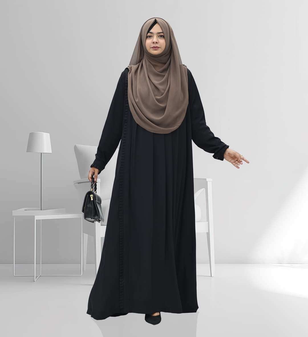 imgi_70_472b96b1afa03e97d7fe09ccc5f9a95b Borka Dubai Cherry Fabric kuchkata Gown Borka Unique Style. - Image 1
